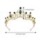Green Tiaras for Women Princess Crown Headband, Crystal Tiaras Birthday Crown Wedding Rhinestones Princess Party Headbands Hair Accessories for Women and Girls