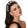 Halo Crown Star Headband Silver Crystal Headpiece Goddess Tiaras Pearl Rhinestone Headdress Bridal Wedding Hair Accessories Party Prom Halloween Hair Decorations for Women and Girls