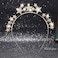 CAKURE Rhinestone Star Halo Crown Crystal Headband Gold Goddess Headpiece Party Wedding Hair Accessories for Women and Girls