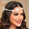 JEWEKY Rhinestone Head Chain Jewelry Silver Sparkly Star Crystal Headbands Prom Dazzling Forhead Hair Accessories for Women