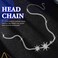 JEWEKY Rhinestone Head Chain Jewelry Silver Sparkly Star Crystal Headbands Prom Dazzling Forhead Hair Accessories for Women
