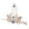 KALLORY 1 Set Chinese Hanfu Hair Stick Chinese Traditional Hair Crown Tassel Hair Stick Hairpin for Women