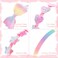CAVETEE Headband for Girls, 8 PCS Sparkly Cute Toddler Headband Glitter Hair Bands Non Slip Bow Hair Accessories for Girls