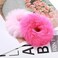 2 Pcs Pink Fuzzy Hair Ties, Hot Pink Scrunchie Pink Hair Ties With Balls, Fluffy Pink Pom Pom Hair Ties Pink Fur Ponytail Holders for Girls Women Hair Accessories(Pink)
