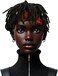 Braided Wig with Red Headband comes with three Hair Rings Silver Hip-Hop Sporty for Costume Black Wig Cap Unisex Dreadlock Wig