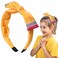 Back to School Headband Yellow Pencil Hair Accessories for Women Girls Stripe Pen Big Bowknot Hair Decoration Students Teachers Outfits Non Slip Hair Band First Day of School Supplies 1 Pcs