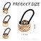 Framendino, 6 Pack Ponytail Cuff Holder Elastic Hair Ties Rope Gold for Women 3 Styles