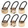 Framendino, 6 Pack Ponytail Cuff Holder Elastic Hair Ties Rope Gold for Women 3 Styles
