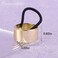 Framendino, Gold Metal Circle Hair Cuff Ponytail Holder Elastic Ties for Accessories