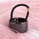 Framendino, Black Ponytail Hair Ties Holder Cuff Metal Circle Elastic Band for Women Girls