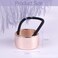 Framendino, Rose Gold Cuff Ponytail Holder Metal Elastic Hair Ties Wrap Accessories