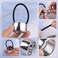 Framendino, Silver Ponytail Hair Cuff Holder Metal Circle Elastic Ties Band for Women