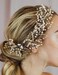 Jumwrit Wedding Headband for Bride Handmade Rhinestone Headpiece Silver Beaded Headband Wedding Hair Accessories for Women and Girls