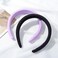 Purple Satin Headbands Black Thick Hairbands Wide Padded Headpiece Puffy Silk Hair Accessories for Women 2Pcs (Black purple)