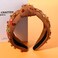 Thanksgiving Headband for Women Fall Accessories Beaded Pumpkin Headband Jeweled Rhinestone Crystal Knotted Headband Thanksgiving Fall Hair Accessory Gifts (Turkey 1 - Brown)