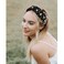 Crystal Knotted Headbands for Women Sparkly Rhinestone Jeweled Headbands Wide Gold Beads Embellished Hairbands Summer Beach Hair Accessories (Black)