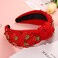 Summer Fruit Headbands for Women Tropical Strawberry Pineapple Banana Cherry Headbands Jeweled Rhinestone Knotted Headbands Summer Beach Hair Accessories Outfits Vacation Gifts (Fruit F-Red)