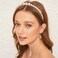 JWICOS 3Pcs White Faux Pearl Headbands Bridal Hair Hoop Hairbands Wedding Hair Accessories for Women and Girls
