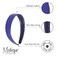 Motique Accessories 1 Inch Metallic Fabric Headband for Women and Girls (Royal)