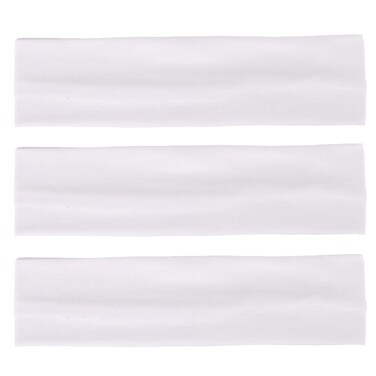 MapofBeauty 3 Pack Yoga Headbands Stretchy Cotton Head Band Hairwarp Sports Running Exercise Gym (White)