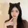 Cute Fluffy Cat Ear Headband for Women Girls Fuzzy Cat Makeup Face Mask Wash Headband Hairband Head Band Non Slip Christmas Halloween Costumes Accessories Cat Themed Cosplay Party Hair Accessories
