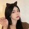 Cute Fluffy Cat Ear Headband for Women Girls Fuzzy Cat Makeup Face Mask Wash Headband Hairband Head Band Non Slip Christmas Halloween Costumes Accessories Cat Themed Cosplay Party Hair Accessories