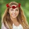 Lawie 10 Pack Boho Sunflower Daisy Rose Flower Crowns Floral Leaf Wreath With Ribbon Halo Headbands Hair Garland Bridal Headpiece Wedding Tiara Hairband Hawaiian Party Accessories for Kids Women Girl