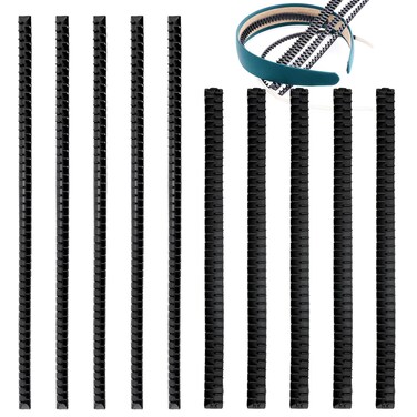 10 PACK Silicone Grips Anti-Slip Headbands with Self-Adhesive Hairbands, Craft Accessories