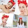 10 Pcs Red Dot Makeup Headbands, Spa Gifts for Women Girls, Soft Coral Fleece Skincare Headband, Bow Hair Bands, Beauty Headbands for Face Washing Shower Skin Care Yoga