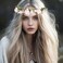 Vivivalue Women Flower Crown Rose Floral Headband Hair Wreath Floral Headpiece Halo Boho with Ribbon Wedding Party Pink