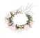 Vivivalue Women Flower Crown Rose Floral Headband Hair Wreath Floral Headpiece Halo Boho with Ribbon Wedding Party Pink