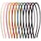 Lawie 12 Pack Colorful Plain Blank Frosted Slim Thin Plastic Headband With Teeth Skinny Wire Comb Hair band Elastic Hair Hoop Holder Tiara Crown Headpiece Craft DIY Accessories for Women Girls Adults