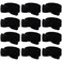 Casoty 12 Pcs Black Spa Headbands, Hair Holder for Washing Face, Soft Coral Fleece Facewash Headband, Bow Hair Bands, Skin Care Headband for Face Washing Shower Skin Care Yoga