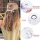 16Pcs Long Silk Ribbon Hair Bands, White Elastic Hair Ties with Bow Silk, Satin Hair Scrunchies for Women Kids Girls