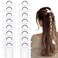 16Pcs Long Silk Ribbon Hair Bands, White Elastic Hair Ties with Bow Silk, Satin Hair Scrunchies for Women Kids Girls