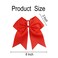 Red Cheer Bow, 2 PCS 8 Inch Large Cheer Hair Bows Ponytail Holder Elastic Band Handmade for Cheerleaders Teen Girls College Sports (Red)