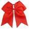 Red Cheer Bow, 2 PCS 8 Inch Large Cheer Hair Bows Ponytail Holder Elastic Band Handmade for Cheerleaders Teen Girls College Sports (Red)