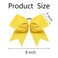 Cheer Bows, Caenagrion 18 PCS 8" Large Gold Cheer Hair Bows Ponytail Holder Elastic Band Handmade for Cheerleaders Teen Girls College Sports (Gold)