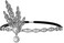 1920s Flapper Headpiece Roaring 20s Feather Headband Great Chain Hair Accessories Vintage Wedding Leaf Pearl