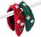 2 Pack Christmas Headband for Women Rhinestone Crystal Jeweled Santa Claus Xmas Tree Snowflakes Embellished Ladies Wide Top Knot Red Green Makeup Hair Hoop Accessory Holiday Party Costume Decor Gifts