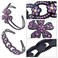2 PACK Sparkly Rhinestone Headbands, Purple Rhinestone Headbands for Women, Crystal Jeweled Hairband, Double Row Non-Slip Hair Hoop