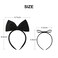 2 Pcs Big Black Bow Headband for Woman Girls Halloween Costume Headwear Christmas Party Cosplay Hair Accessories for Alice