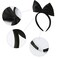 2 Pcs Big Black Bow Headband for Woman Girls Halloween Costume Headwear Christmas Party Cosplay Hair Accessories for Alice