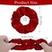 WLLHYF 2 Pcs Red Velvet Hair Scrunchies Large Size Hair Bands Cute Rope Elastic Ties for Girls Women Valentine's Day Gifts Wristband Ponytail Holders Hair Accessories (Red)