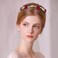 Aswewamt 2 Pcs Rose Flower Pearl Headband Metal Gold Floral Hairband Pearl Hair Band Wedding Headpiece Hair Jewelry for Women