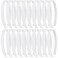20 Pack 1.5CM Thin Hard White Plastic Headbands Skinny Plain Blank Hairband with Comb Grip Teeth Flexible Slim Hair Hoop Holder Clasp Tiara Crown Base Headpiece Crafting DIY Accessories Bulk for Women