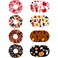 20 Pieces Halloween Hair Scrunchies Elastic Satin Hair Ties Ponytail Holders with Pumpkin Witch Ghost Prints Hair Bands for Women Girls