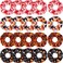 20 Pieces Halloween Hair Scrunchies Elastic Satin Hair Ties Ponytail Holders with Pumpkin Witch Ghost Prints Hair Bands for Women Girls