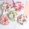 Spring Summer Floral Hair Scrunchies for Women with Soft and Silky Hair - 5 Pack; Cute Boho and stylish hair ties that make a strong Style Statement - by OpenSeseme (Floral)