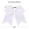 20 PCS 8 Inch Cheer Hair Bows Large Cheerleading Big Hair Bows with Ponytail Holder Hand-made Grosgrain Ribbon Hair Accessories for Teen Girls (White)